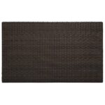 Table de bar de jardin Marron 100x60,5x110,5 cm Résine tressée – Image 3