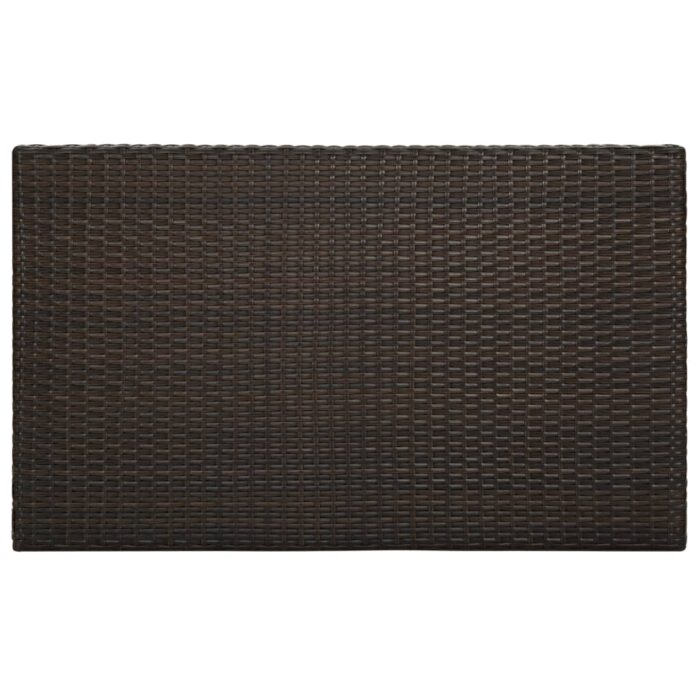 Table de bar de jardin Marron 100x60,5x110,5 cm Résine tressée – Image 3