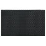Table de bar de jardin Noir 100x60,5x110,5 cm Résine tressée – Image 3