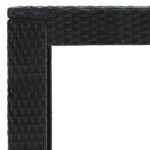 Table de bar de jardin Noir 100x60,5x110,5 cm Résine tressée – Image 4