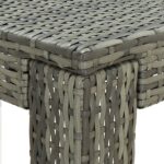 Table de bar de jardin Gris 100x60,5x110,5 cm Résine tressée – Image 4