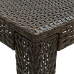 Table de bar de jardin Marron 140,5x60,5x110,5cm Résine tressée – Image 3