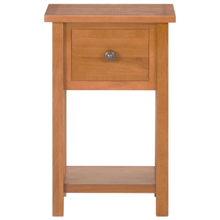 Table à revues avec tiroir 35x27x55 cm Bois de chêne solide – Image 2