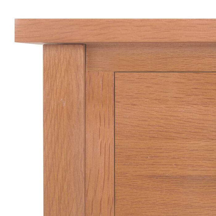 Table à revues avec tiroir 35x27x55 cm Bois de chêne solide – Image 7