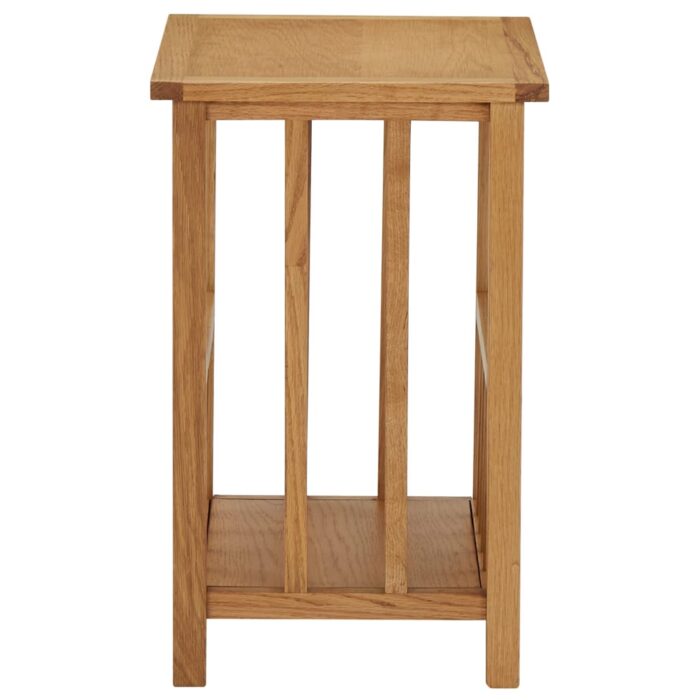 Table à revues 45x35x55 cm Bois de chêne solide – Image 2