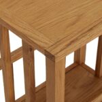 Table à revues 45x35x55 cm Bois de chêne solide – Image 4