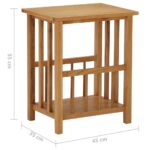 Table à revues 45x35x55 cm Bois de chêne solide – Image 5