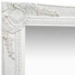 Miroir mural style baroque 40x40 cm Blanc – Image 2