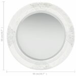 Miroir mural style baroque 50 cm Blanc – Image 4