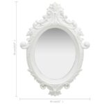 Miroir mural style château 56x76 cm Blanc – Image 4