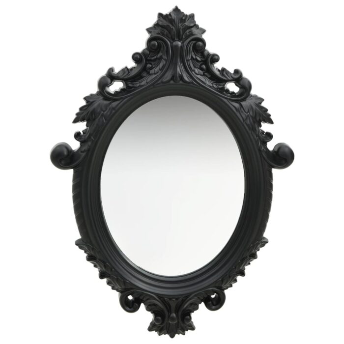 Miroir mural style château 56x76 cm Noir – Image 1