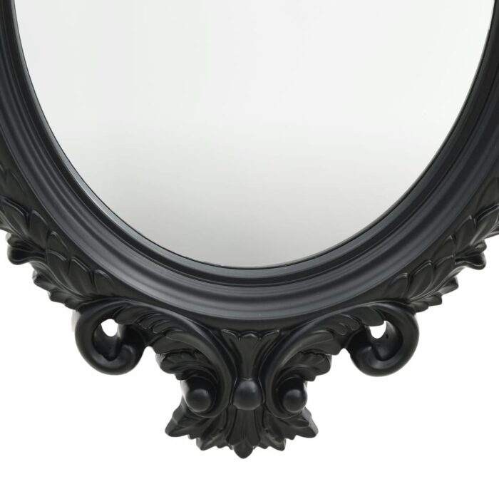 Miroir mural style château 56x76 cm Noir – Image 2