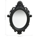 Miroir mural style château 56x76 cm Noir – Image 4