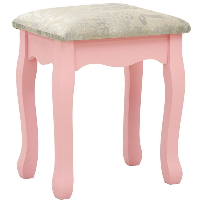 Ensemble de coiffeuse avec tabouret Rose 50x59x136 cm Paulownia – Image 8