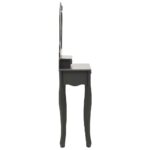 Ensemble de coiffeuse avec tabouret Gris 50x59x136 cm Paulownia – Image 4