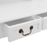 Ensemble de coiffeuse avec tabouret Blanc 80x69x141cm Paulownia – Image 8