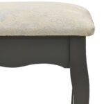 Ensemble de coiffeuse avec tabouret Gris 100x40x146cm Paulownia – Image 10