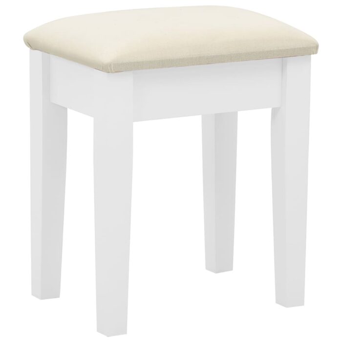 Coiffeuse et tabouret Blanc 65x36x128 cm Bois de paulownia MDF – Image 8