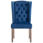 Chaise de salle à manger Bleu Velours – Image 2