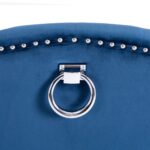 Chaise de salle à manger Bleu Velours – Image 5