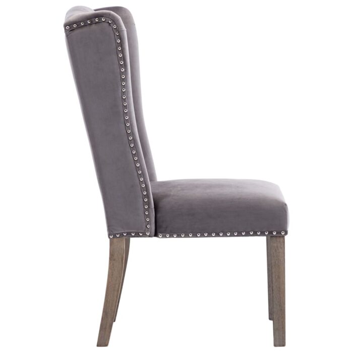 Chaise à manger Gris Velours – Image 3