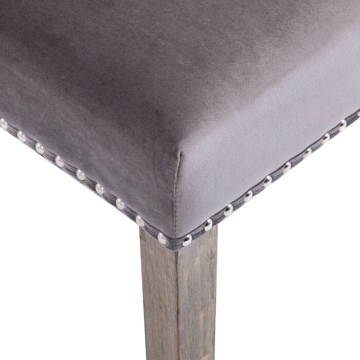 Chaise à manger Gris Velours – Image 6