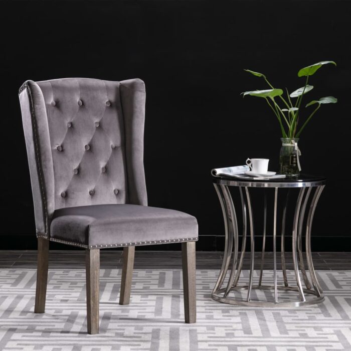 VXL8720286011331_m_en_hd_1.jpg Chaise à manger Gris Velours – Image 1