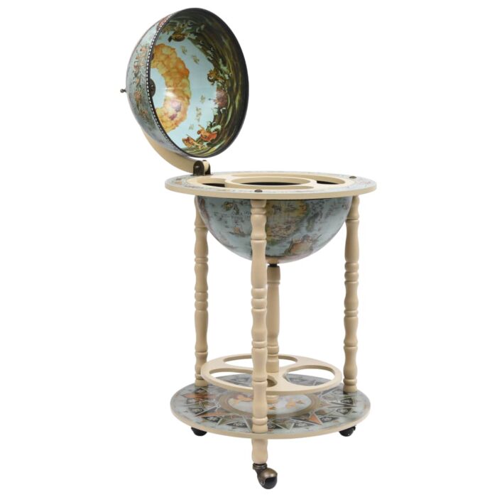 Bar sous forme de globe Bois d'eucalyptus Bleu – Image 2