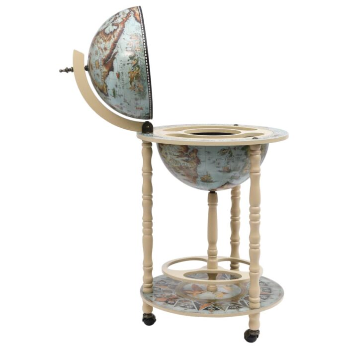 Bar sous forme de globe Bois d'eucalyptus Bleu – Image 3