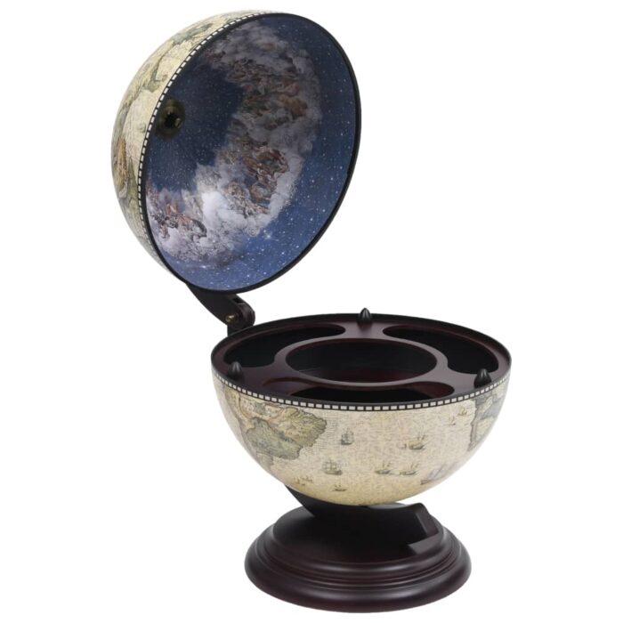 VXL8720286014332_a_en_hd_1.jpg Support de vin globe de dessus de table Bois d'eucalyptus Vert – Image 1