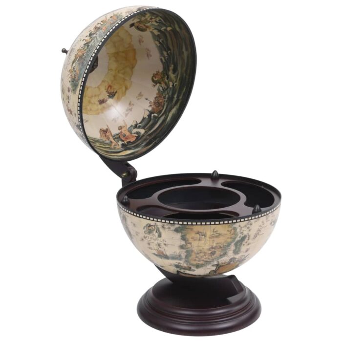 VXL8720286014349_a_en_hd_1.jpg Support de vin globe de dessus de table Bois d'eucalyptus Blanc – Image 1
