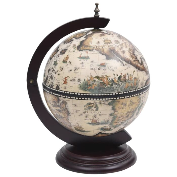 Support de vin globe de dessus de table Bois d'eucalyptus Blanc – Image 2