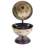 Support de vin globe de dessus de table Bois d'eucalyptus Blanc – Image 3