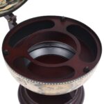 Support de vin globe de dessus de table Bois d'eucalyptus Blanc – Image 5