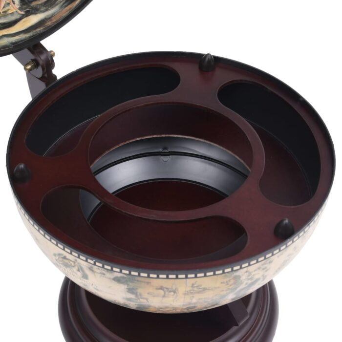 Support de vin globe de dessus de table Bois d'eucalyptus Blanc – Image 5