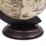 Support de vin globe de dessus de table Bois d'eucalyptus Blanc – Image 6