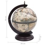 Support de vin globe de dessus de table Bois d'eucalyptus Blanc – Image 7