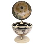 Support de vin globe de dessus de table Bois d'eucalyptus Blanc – Image 3