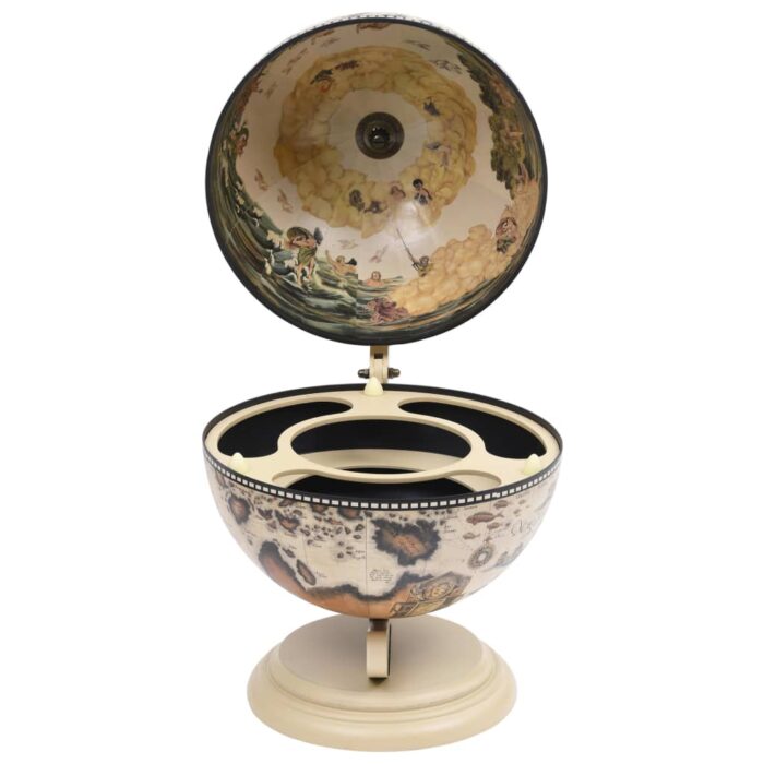 Support de vin globe de dessus de table Bois d'eucalyptus Blanc – Image 3