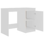 Bureau Blanc 140x50x76 cm Bois d’ingénierie – Image 4