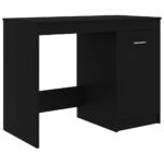Bureau Noir 140x50x76 cm Bois d’ingénierie – Image 3