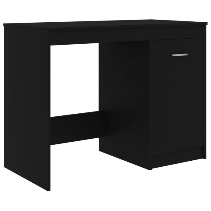 Bureau Noir 140x50x76 cm Bois d’ingénierie – Image 3