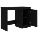 Bureau Noir 140x50x76 cm Bois d’ingénierie – Image 4