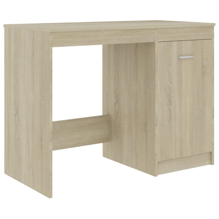 Bureau Chêne sonoma 140x50x76 cm Bois d’ingénierie – Image 3