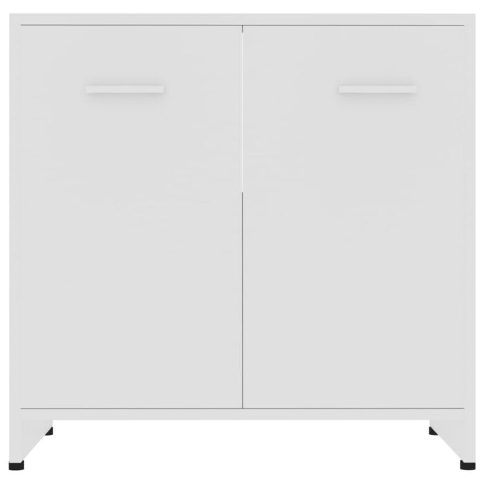 Armoire de salle de bain Blanc 60x33x61 cm Bois d'ingénierie – Image 5
