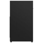Armoire de salle de bain noir 60x33x61 cm Bois d'ingénierie – Image 6