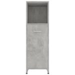 Armoire de salle de bain Gris béton 30x30x95 cm Bois ingénierie – Image 5