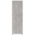 Armoire de salle de bain Gris béton 30x30x95 cm Bois ingénierie – Image 6