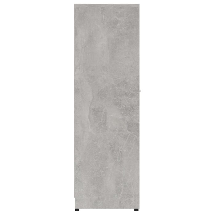 Armoire de salle de bain Gris béton 30x30x95 cm Bois ingénierie – Image 6