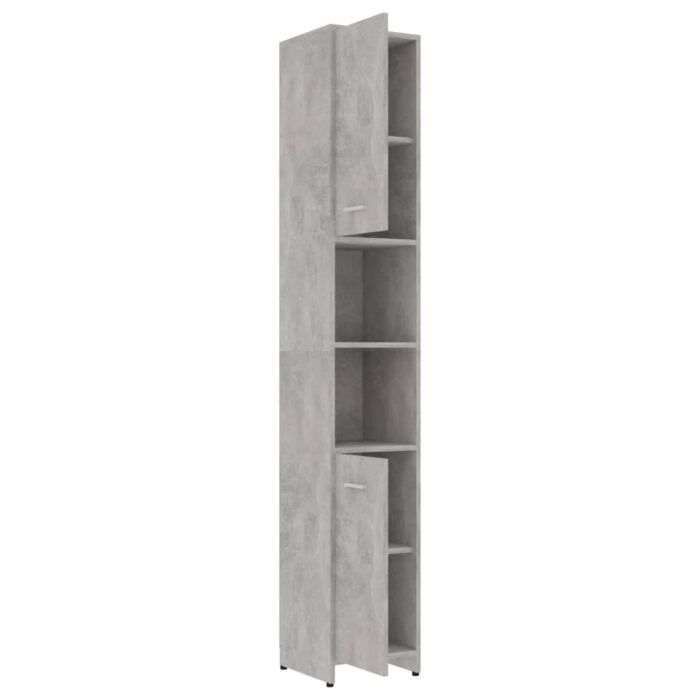 Armoire de salle de bain Gris béton Bois d'ingénierie – Image 4